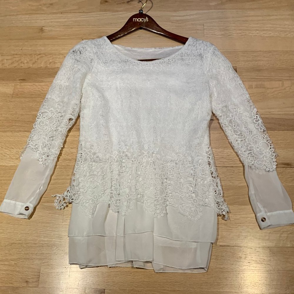 Lace & Chiffon Top